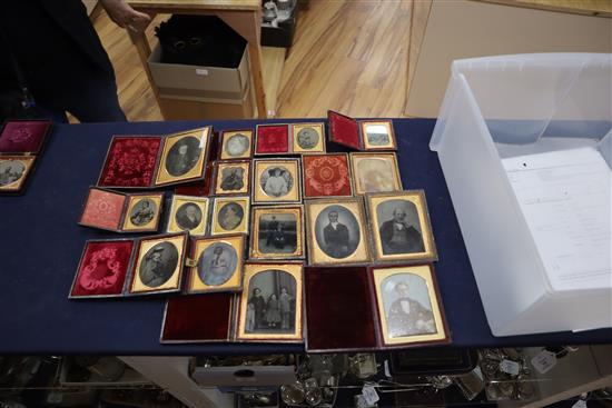 A group of daguerreotypes etc